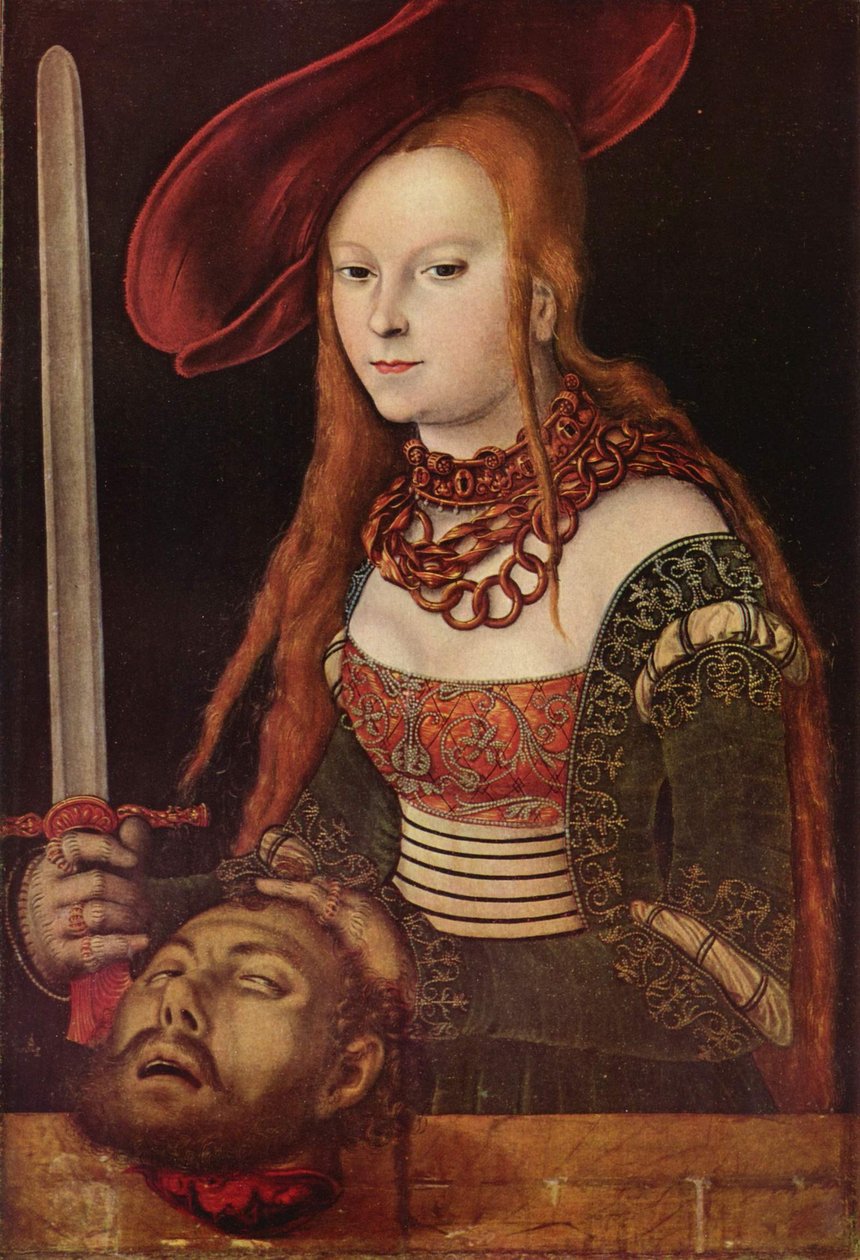 Judith mit dem Haupte des Holofernes von Lucas Cranach the Elder