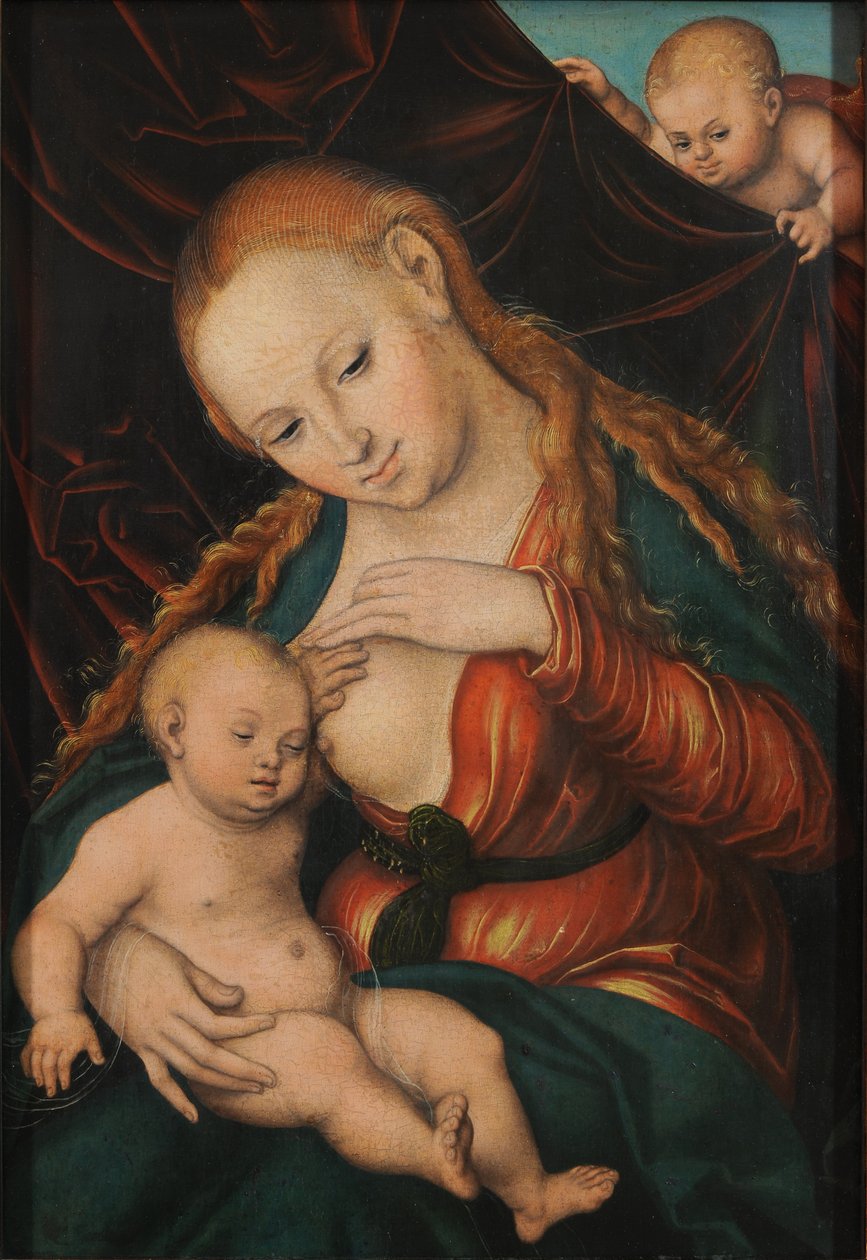 Madonna, dem Christkind die Brust reichend von Lucas Cranach the Elder