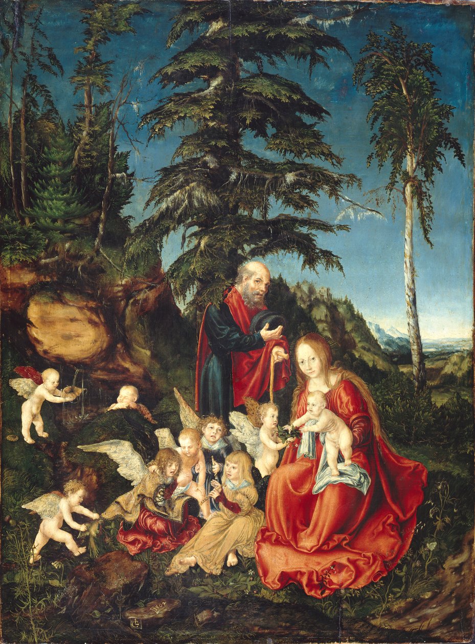 Ruhe auf der Flucht nach Ägypten von Lucas Cranach the Elder