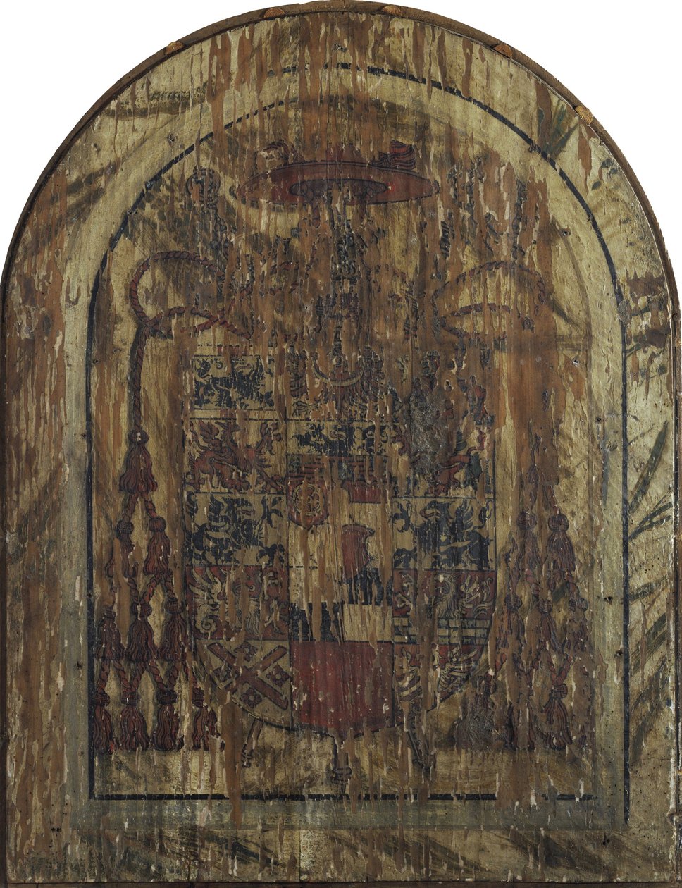 Pfirtscher Altar: Christus als Schmerzensmann, sitzend auf einem Sarkophag zwischen der Jungfrau und St. Johannes [Mittelteil] von Lucas Cranach the Elder