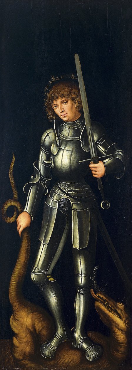 Heiliger Georg [verso, rechter Flügel] von Lucas Cranach the Elder