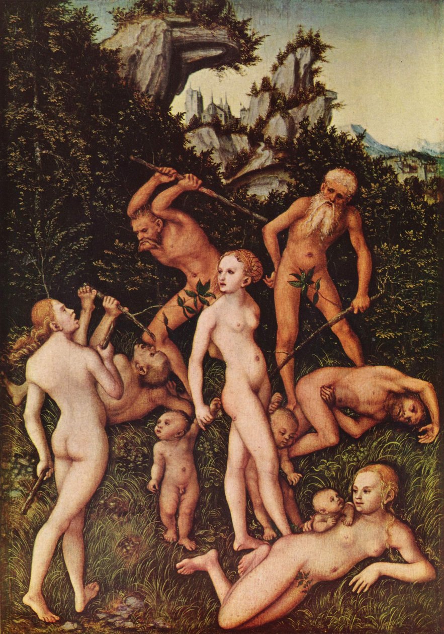 Die Früchte der Eifersucht (Das Ende des Silbernen Zeitalters) von Lucas Cranach the Elder