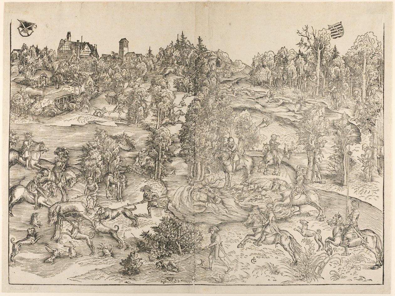 Die Hirschjagd von Lucas Cranach the Elder