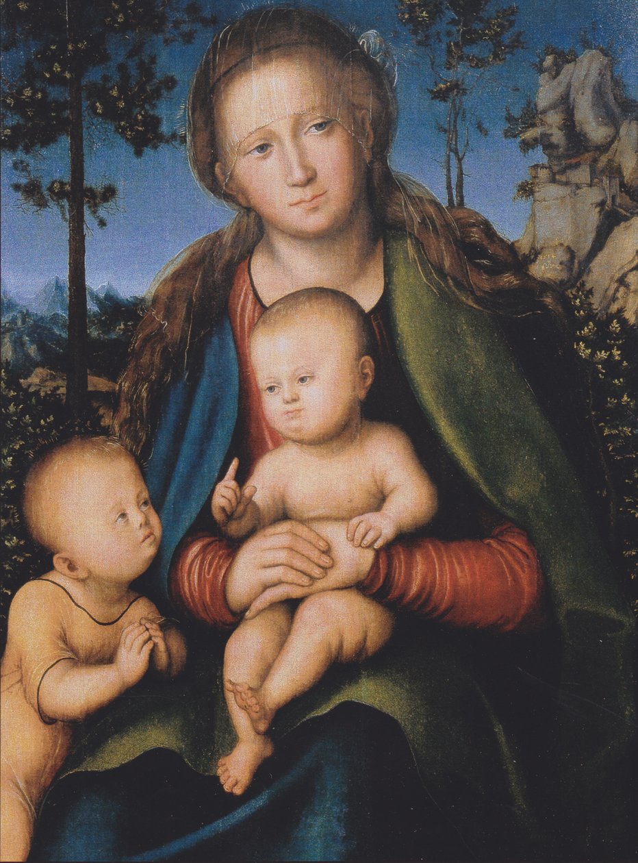 Die Jungfrau und das Kind mit dem kleinen Johannes von Lucas Cranach the Elder