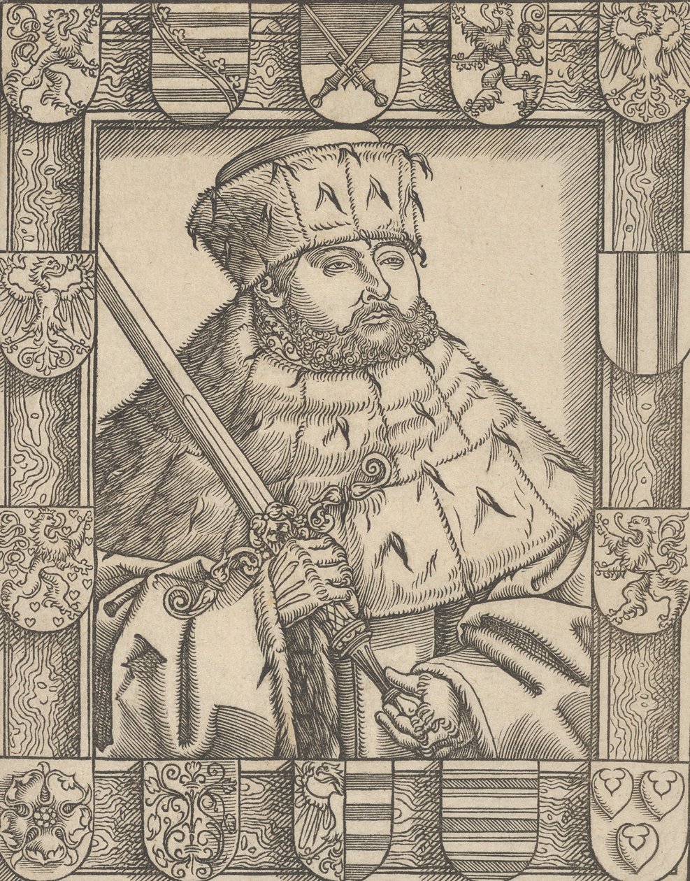 Kopie von Johann Friedrich dem Großmütigen in Kurfürstenroben von Lucas Cranach the Younger  