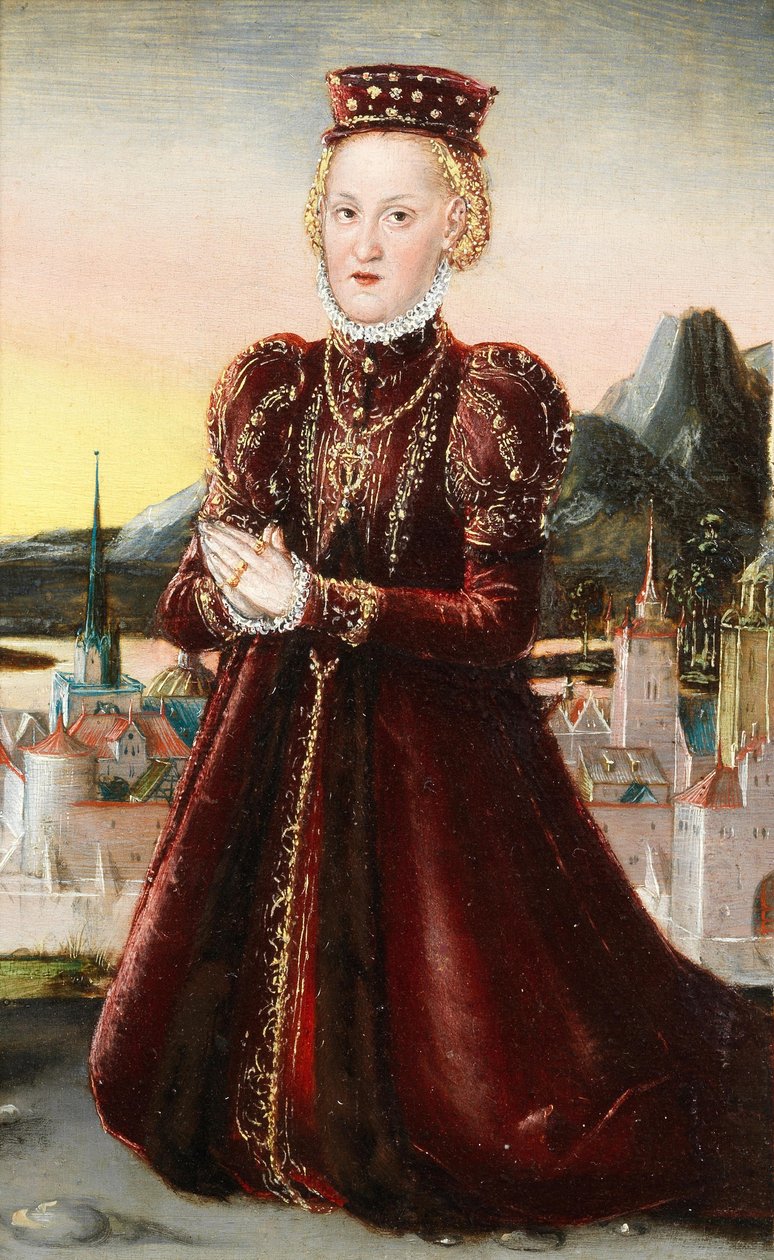 Porträt von Prinzessin Agnes Gräfin von Barby von Lucas Cranach the Younger