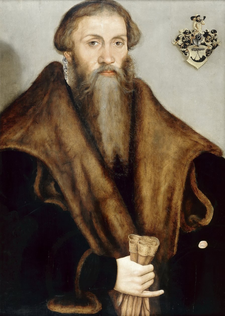 Porträt des sächsischen Anwalts Leonhard Badhorn (1510-1587) von Lucas Cranach the Younger