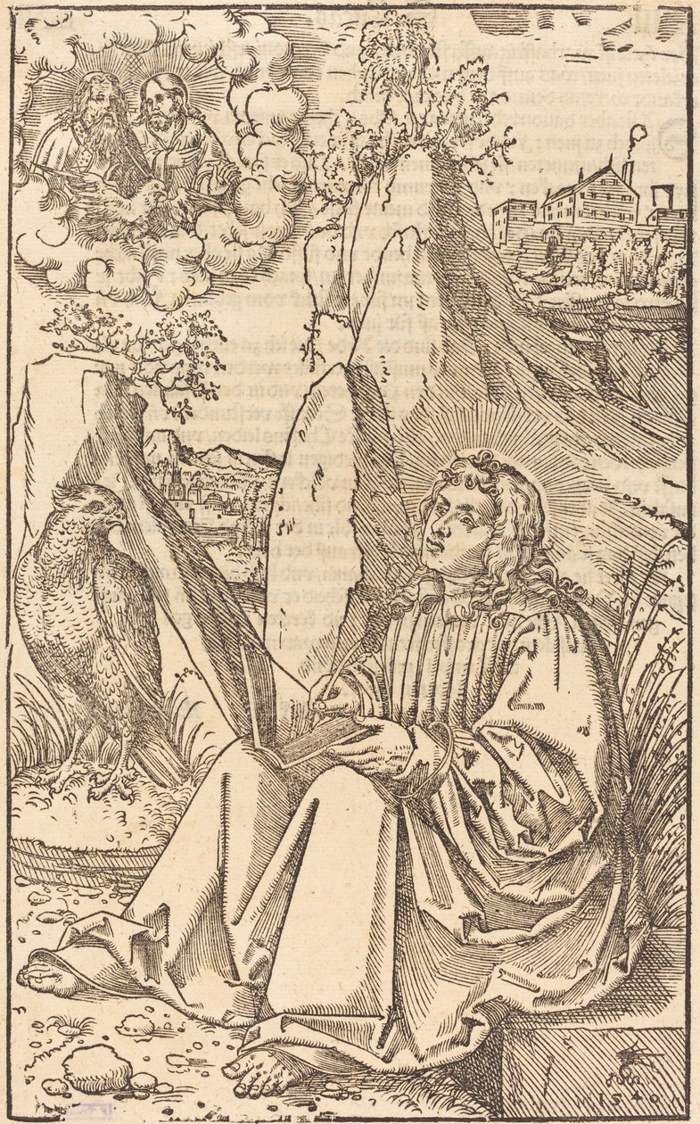 Der heilige Johannes in einer Landschaft von Lucas Cranach the Younger