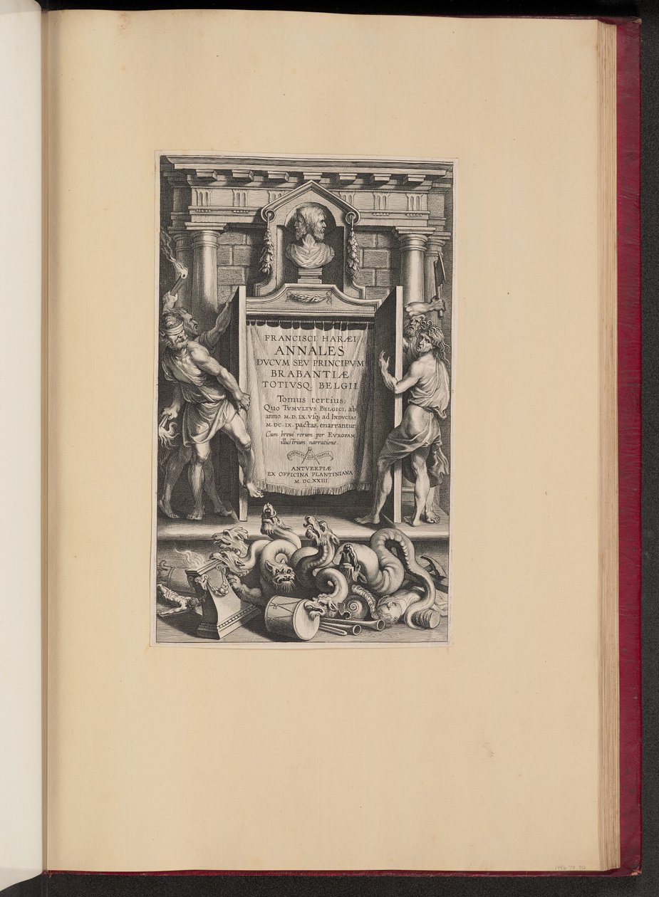 Titelseite für Franciscus van Haer, Annales Ducum seu Principum Brabantiae, III von Lucas Emil Vorsterman after Sir Peter Paul Rubens