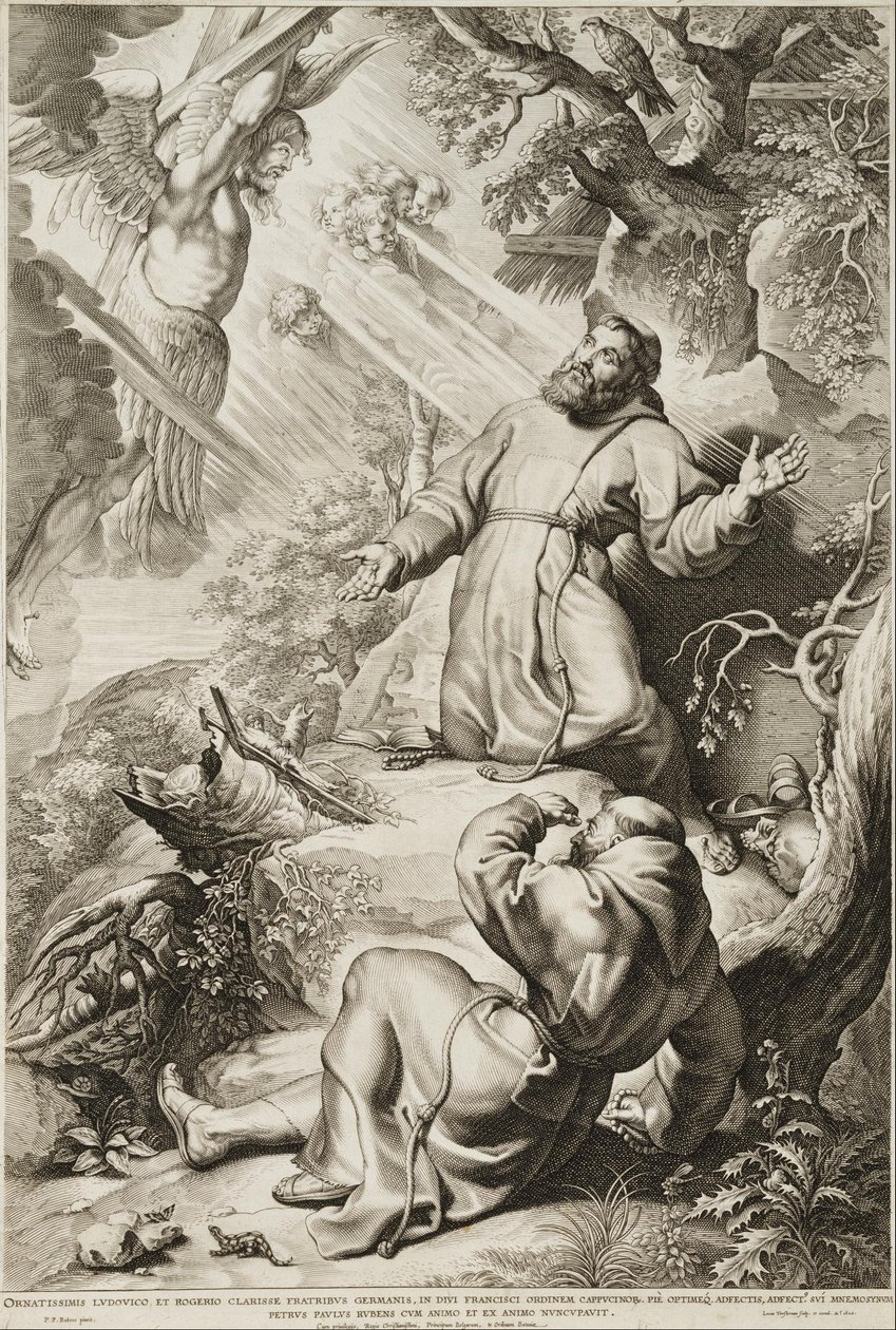Der heilige Franziskus empfängt die Stigmata von Lucas Vorsterman the Elder