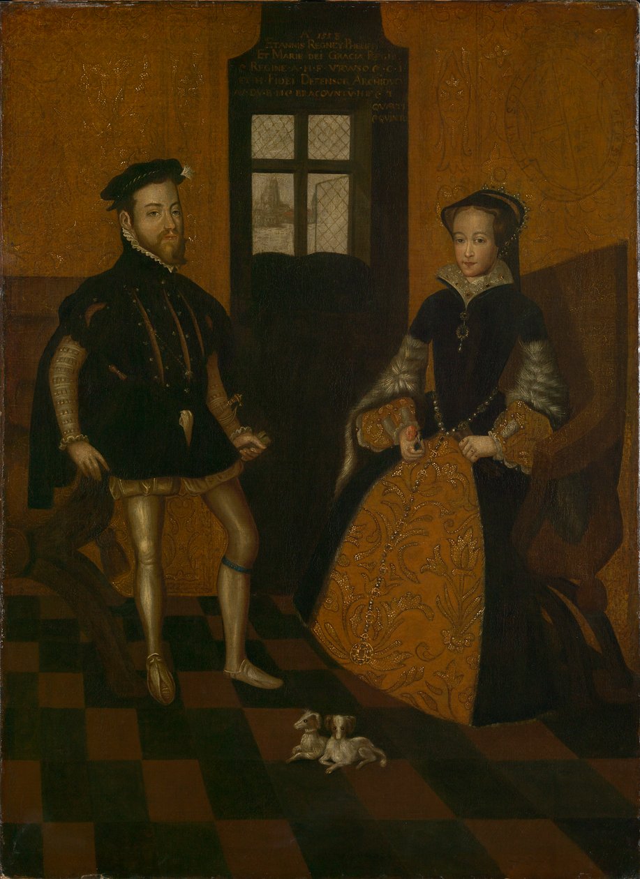 Maria I. von England und Philipp II. von Spanien von Lucas de (after) Heere