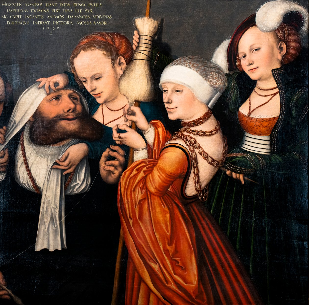 Herkules und Omphale (Detail) von Lucas the Elder Cranach