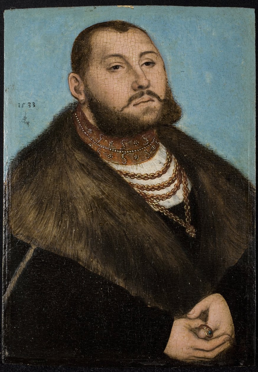 Jean-Frederic I. von Sachsen, genannt der Großmütige (1503-1554) von Lucas the Elder Cranach