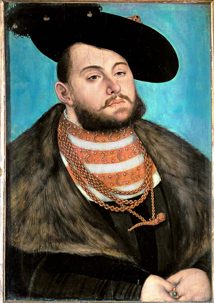 Johann Friedrich der Großmütige, Kurfürst von Sachsen von Lucas the Elder Cranach