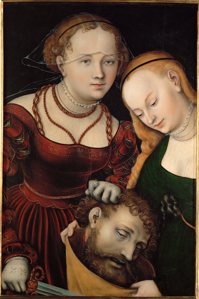 Judith mit dem Kopf des Holofernes und einer Dienerin von Lucas the Elder Cranach