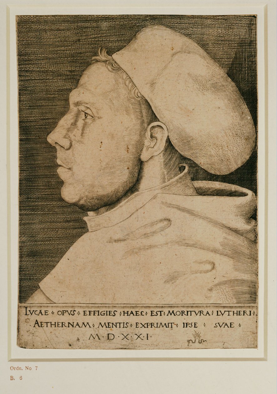 Martin Luther mit Doktorhut von Lucas the Elder Cranach
