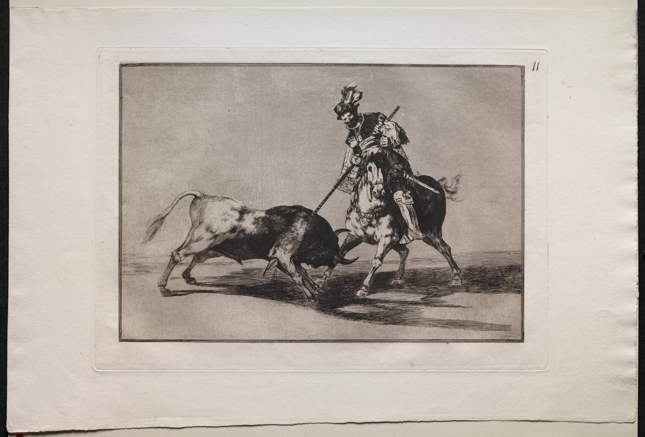 Stierkämpfe: El Cid Campeador spießt einen weiteren Stier auf von Lucas van Leyden