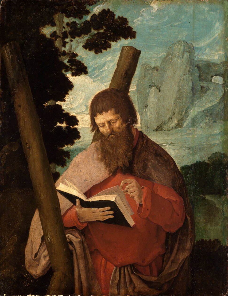 Der Heilige Andreas in Halbfigur von Lucas van Leyden