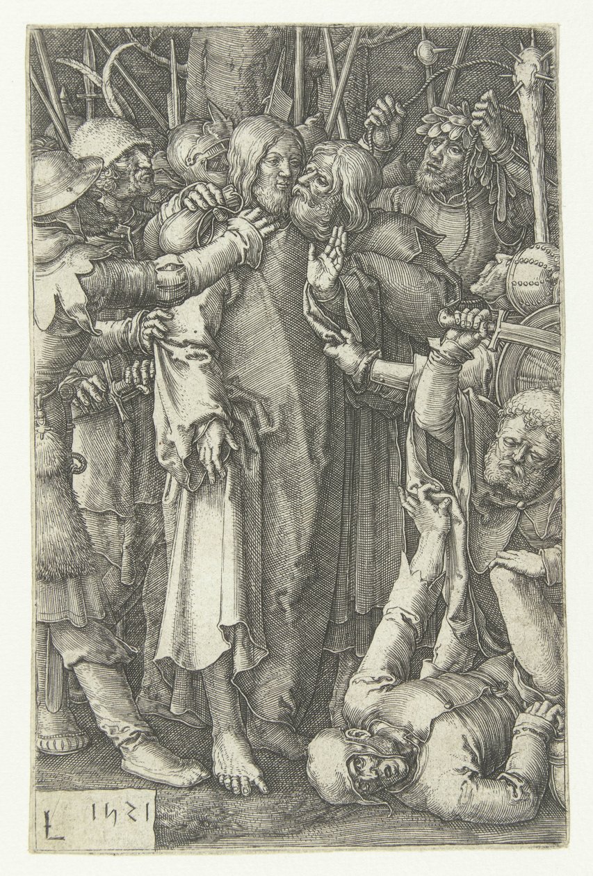 Gefangennahme Christi (Die kleine Passion) von Lucas van Leyden