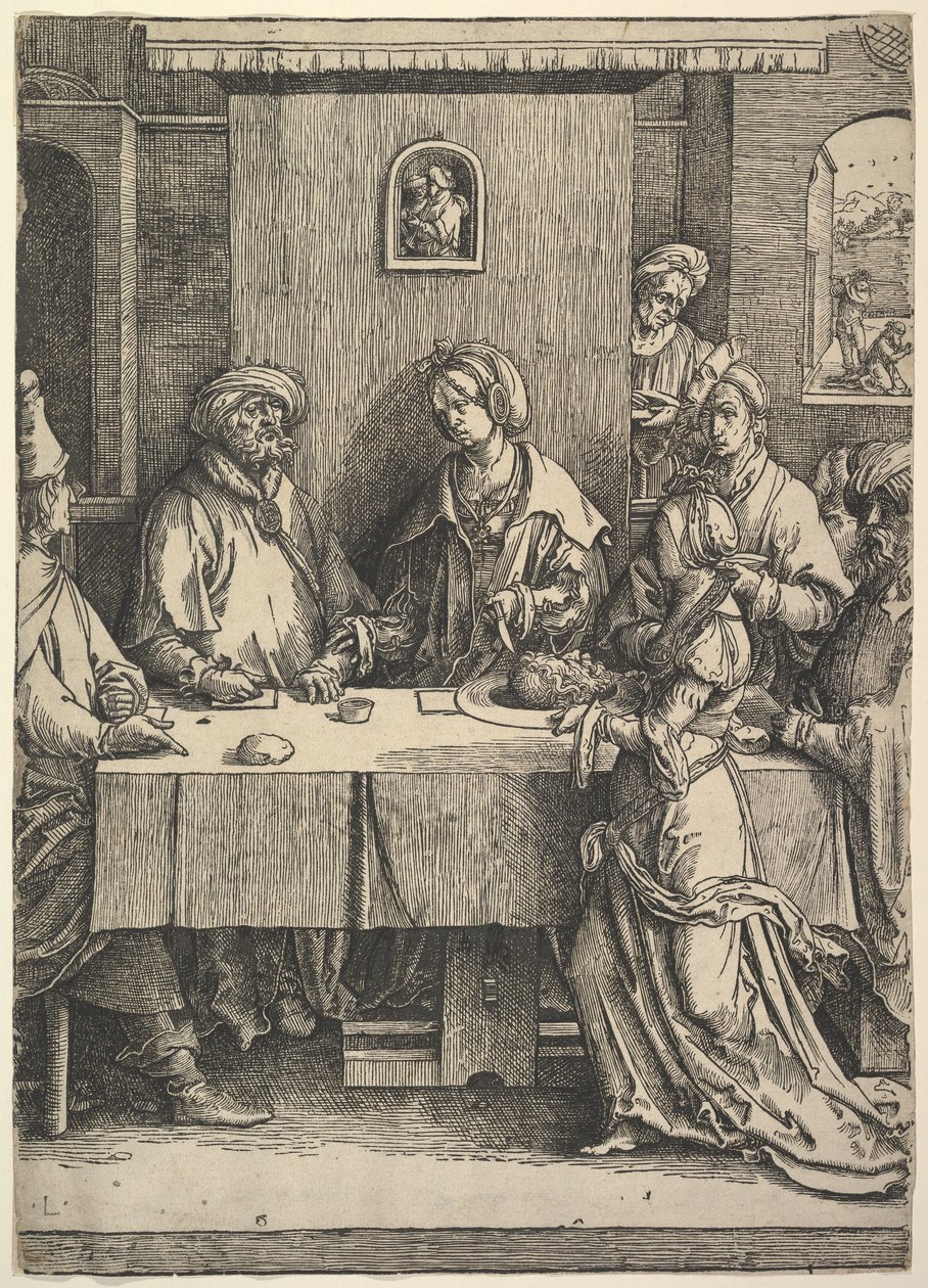 Salome mit dem Kopf Johannes des Täufers von Lucas van Leyden