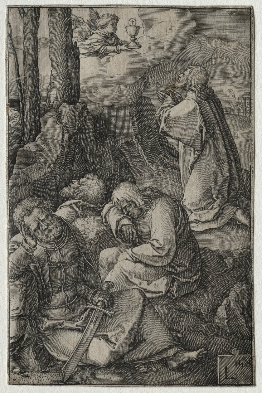 Die Passion: Die Agonie im Garten, 1521 von Lucas van Leyden