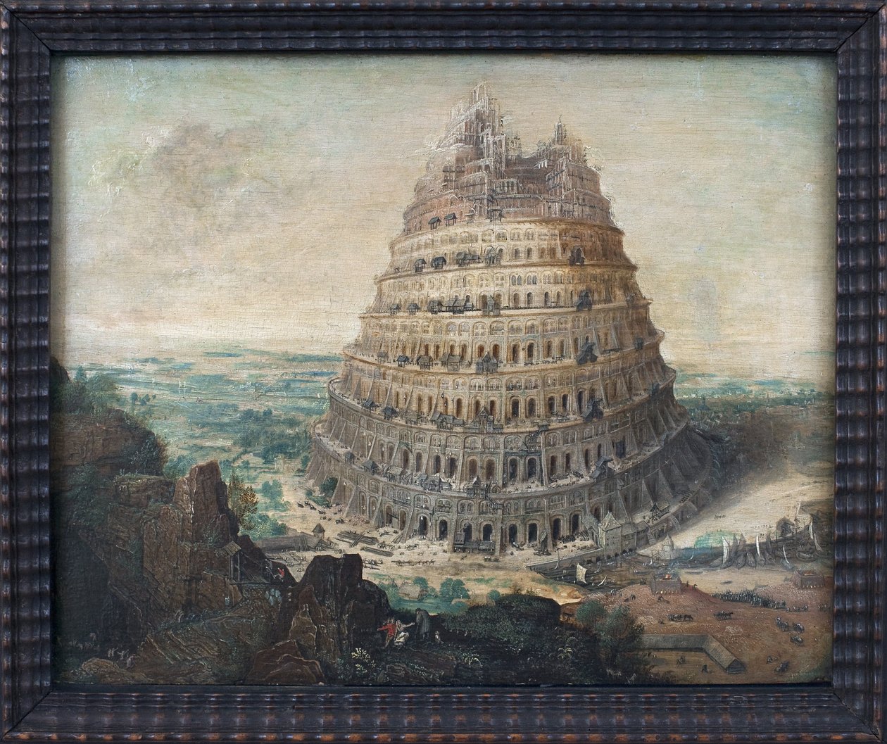 Turm von Babel. Gemälde von Lucas Van Valkenborch (ca. 1535-1597) von Lucas van Valckenborch