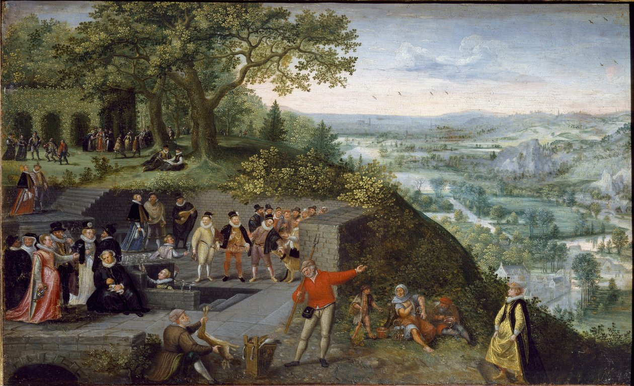 Kaiser Rudolf II. bei einer Trinkkur, ca. 1593 von Lucas van Valckenborch