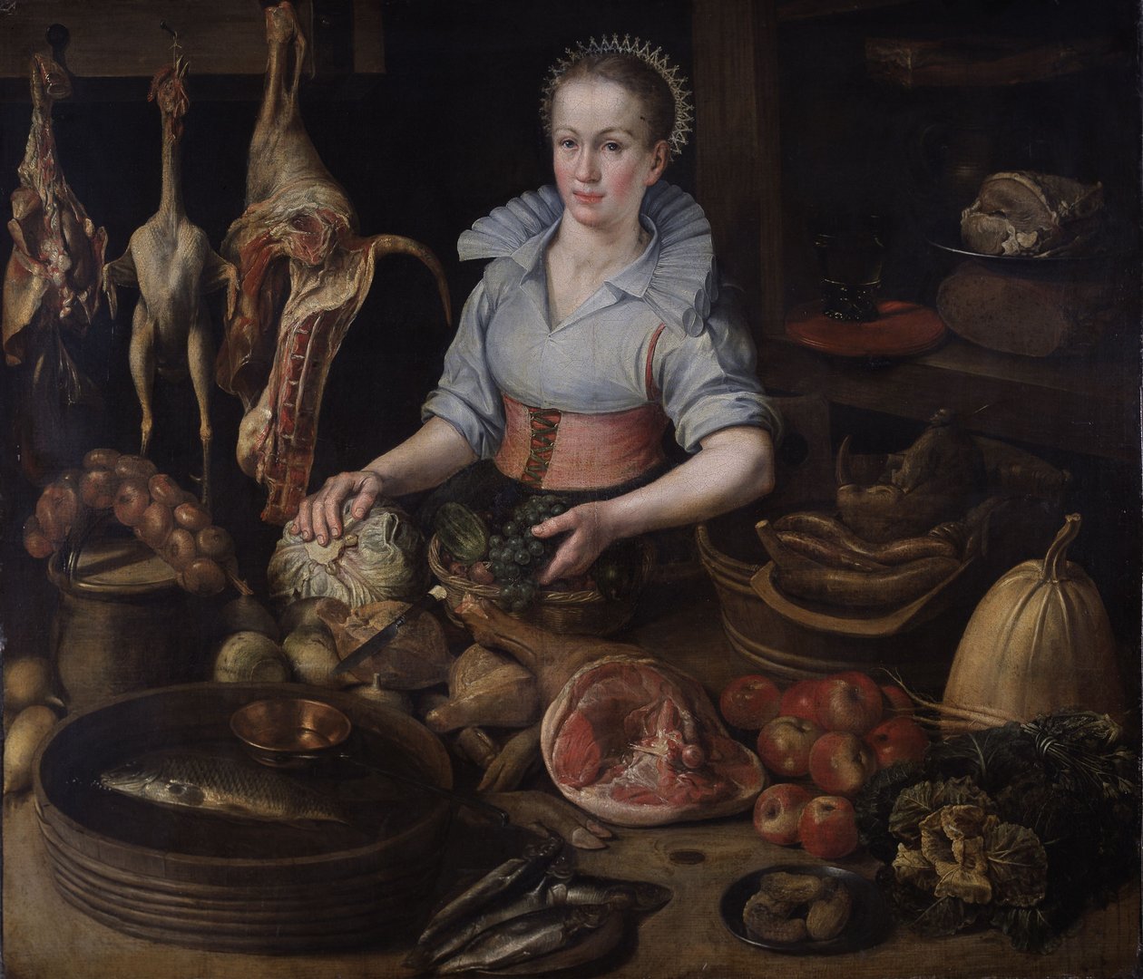 Die Küchenmagd, um 1600 von Lucas van Valckenborch