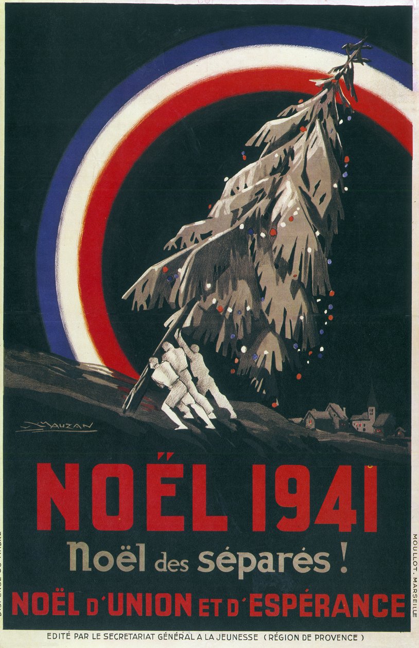 Plakat für Weihnachten der Gefangenen, Frankreich von Luciano Achille Mauzan