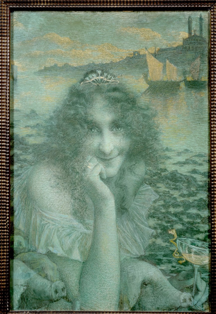 Die Zauberin Circe als Marguerite Moreno von Lucien Levy Dhurmer