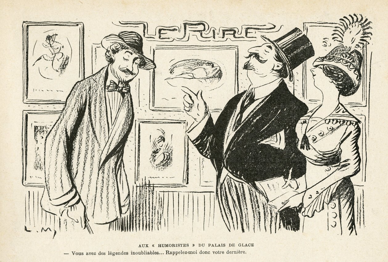 Illustration in Le Rire, Nr. 481, 27/04/12 - Bei den „Humoristen“ des Palais des glaces - Salon des independants Humoristes (Gravur) von Lucien Metivet