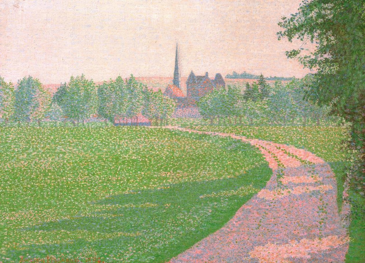 Die Kirche von Eragny von Lucien Pissarro