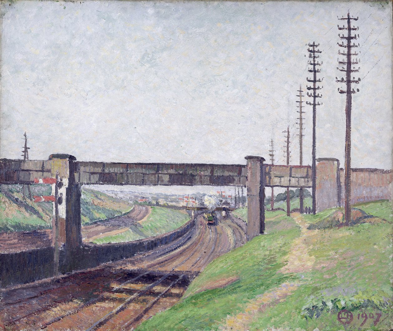 Wells Farm Eisenbahnbrücke, Acton von Lucien Pissarro