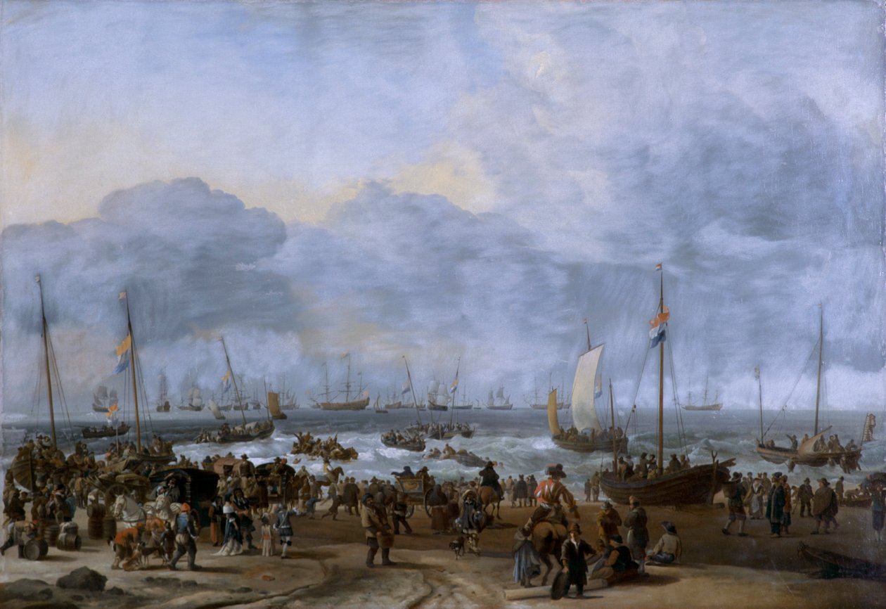 Landung von Wilhelm von Oranien in Scheveningen, 17. Jahrhundert von Ludolf Backhuysen I