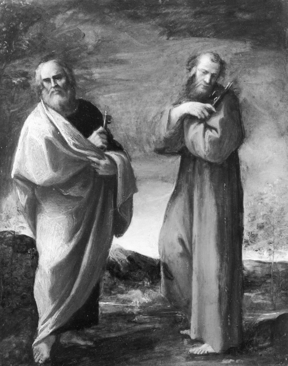Die Heiligen Petrus und Franziskus von Assisi von Ludovico Carracci