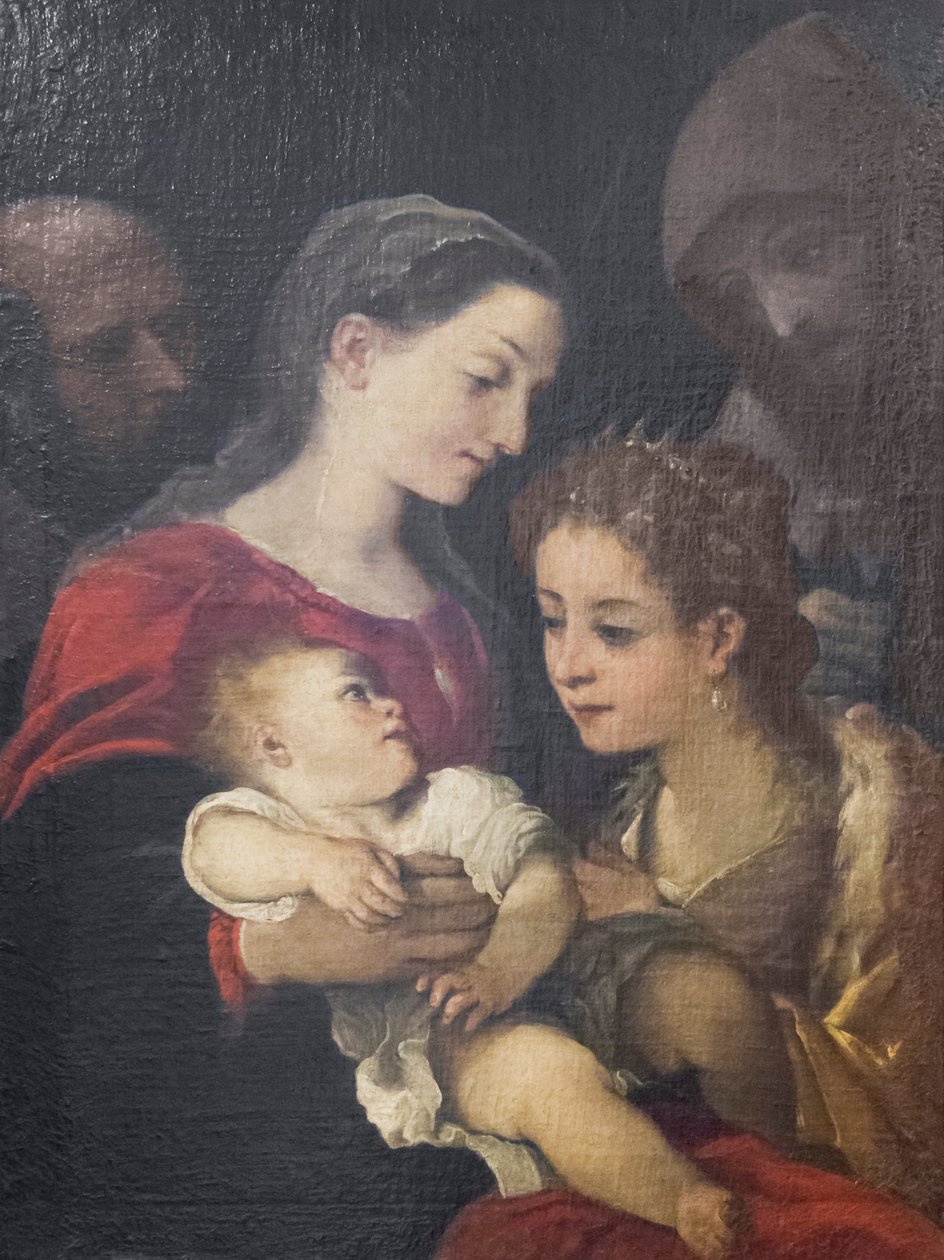 Die Heilige Familie mit den Heiligen Franziskus und Katharina von Alexandria von Ludovico Carracci