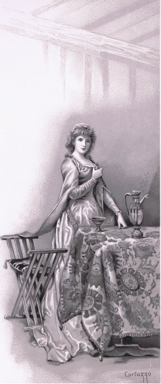 Lady Capulet: Geh, wecke Julia, geh und mach sie zurecht, Illustration aus Romeo und Julia von Ludovico Marchetti