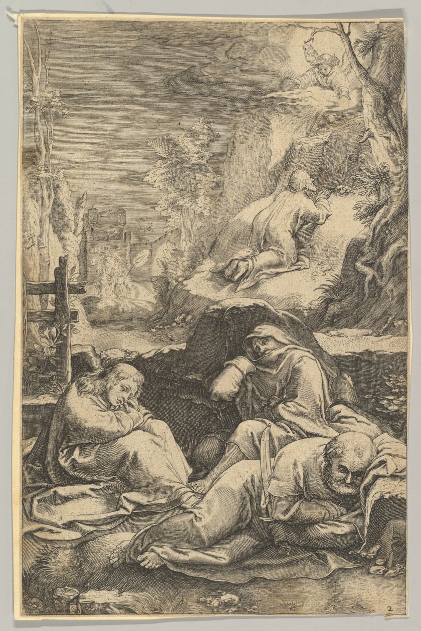 Die Agonie im Garten, aus Die Passion Christi von Ludovicus Siceram