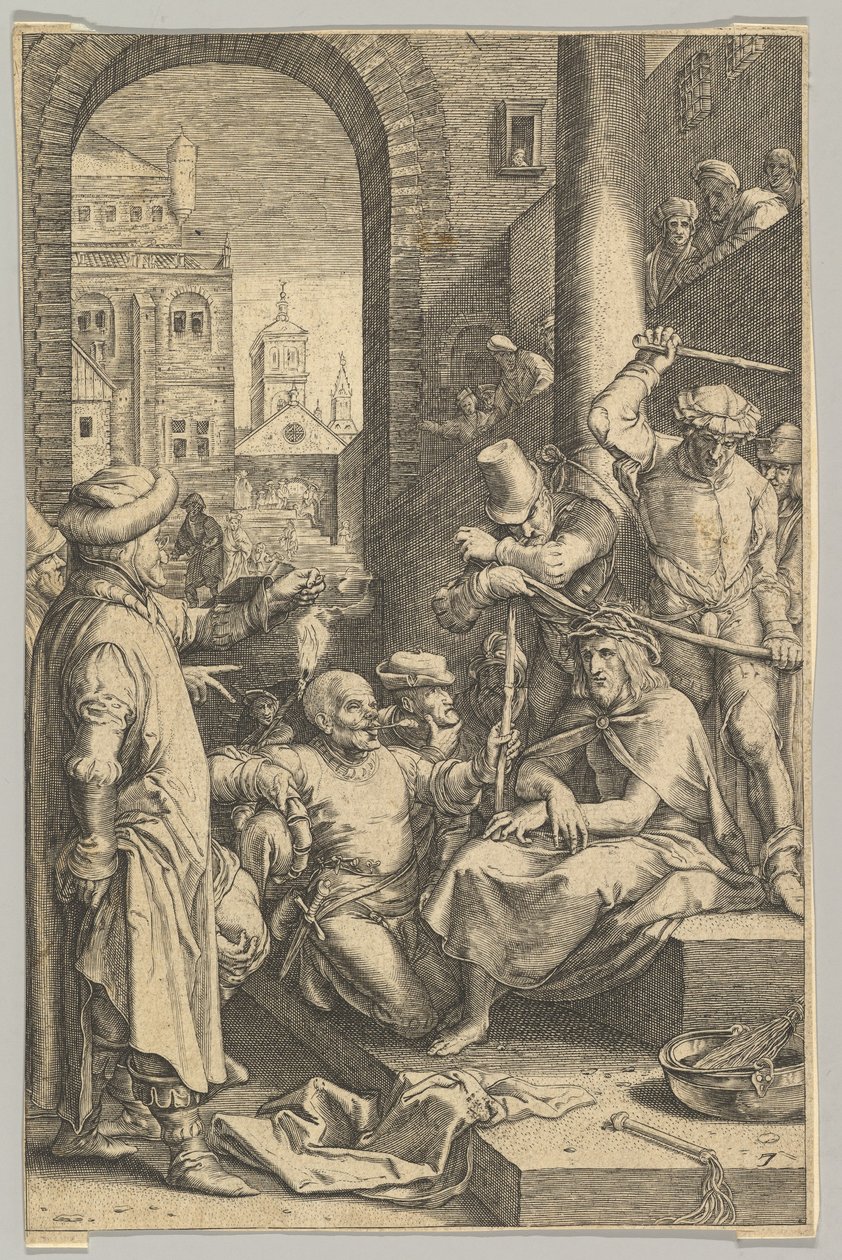 Die Krönung mit Dornen, aus Die Passion Christi, ca. 1623 von Ludovicus Siceram