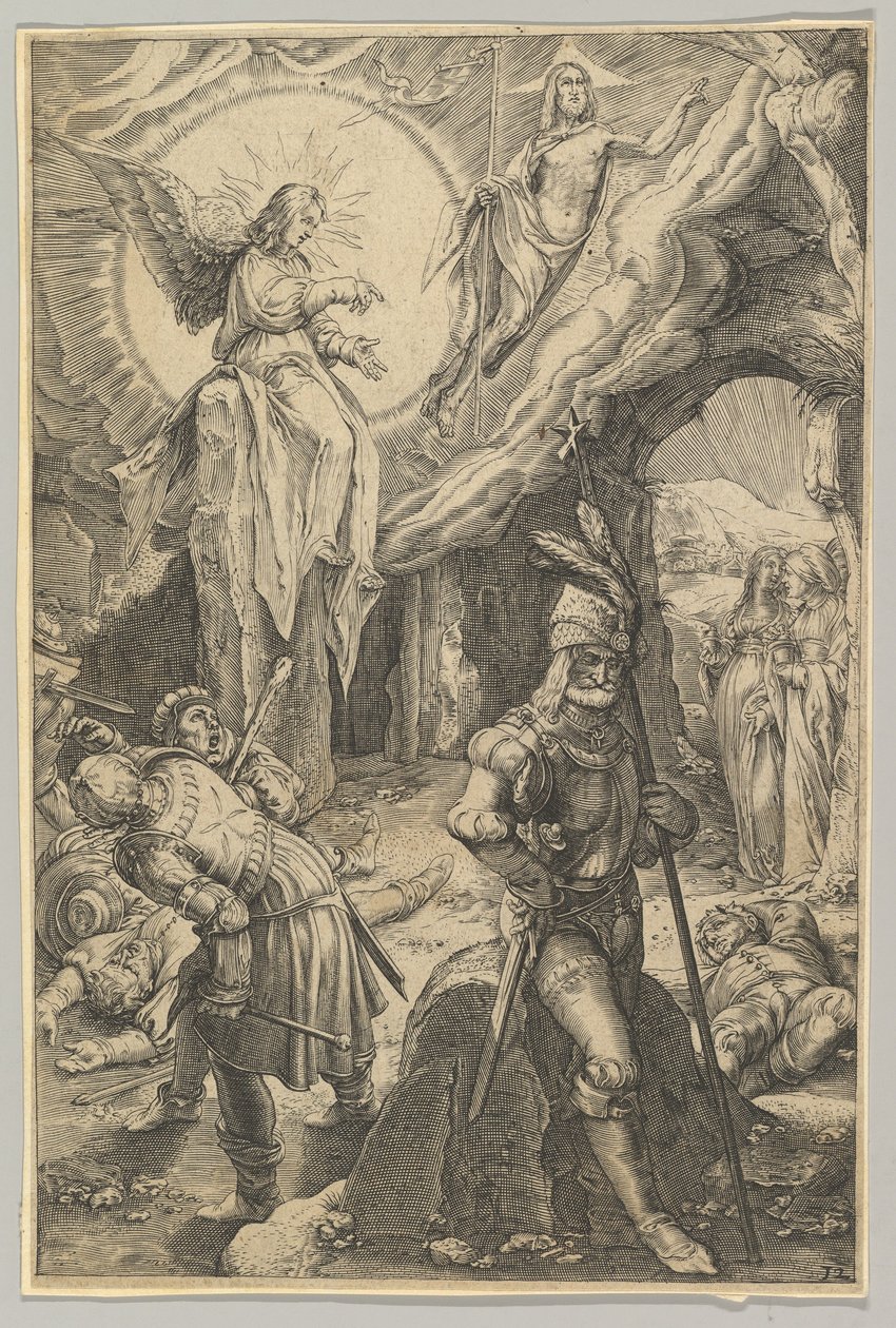 Die Auferstehung, aus Die Passion Christi, ca. 1623 von Ludovicus Siceram
