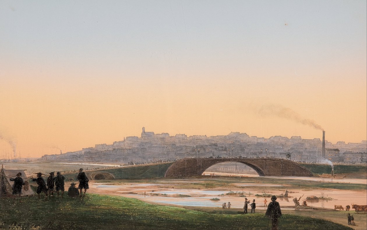 Melbourne von der anderen Seite des Yarra von Ludwig Becker