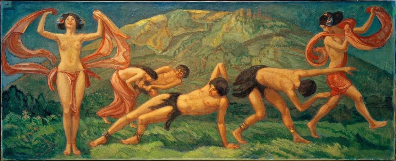 Tanz am grünen Hügel von Ludwig von Hofmann