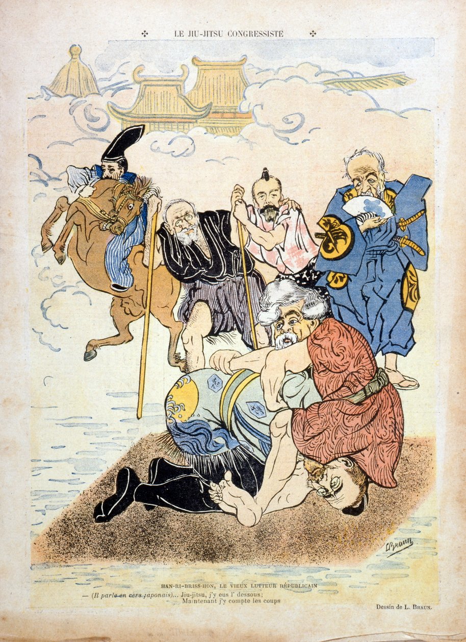 Karikatur von Braun, die Henri Brisson (1835-1912) darstellt (Gravur) von Ludwig Braun