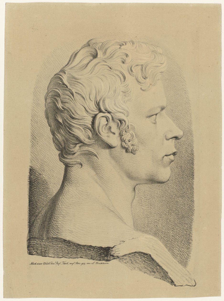 Porträtbüste von Karl Friedrich Schinkel von Ludwig Buchhorn