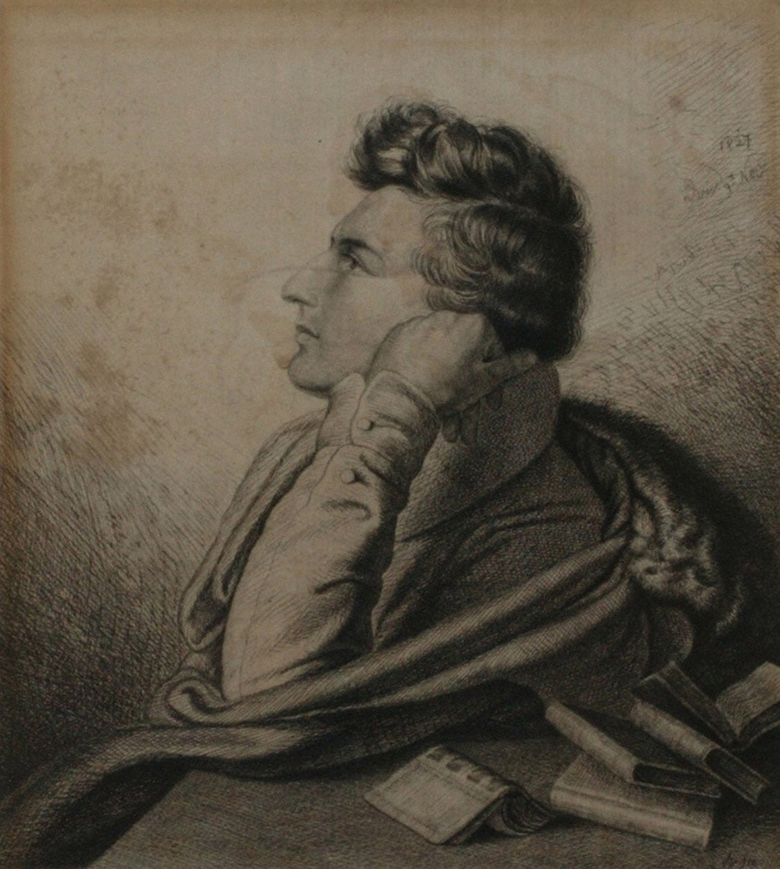 Porträt des Dichters Heinrich Heine 1797-1856, 1827 von Ludwig Emil Grimm