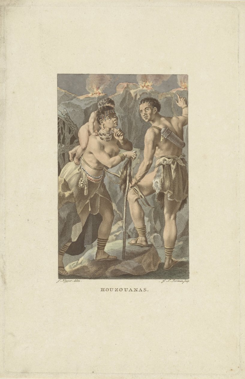 Bewohner von Südafrika (Houzouana) von Ludwig Gottlieb Portman