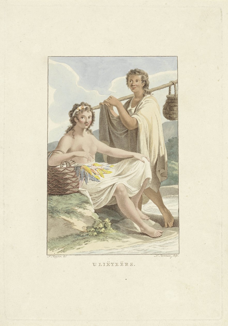 Bewohner der Insel Ulietea (Raiatea) von Ludwig Gottlieb Portman