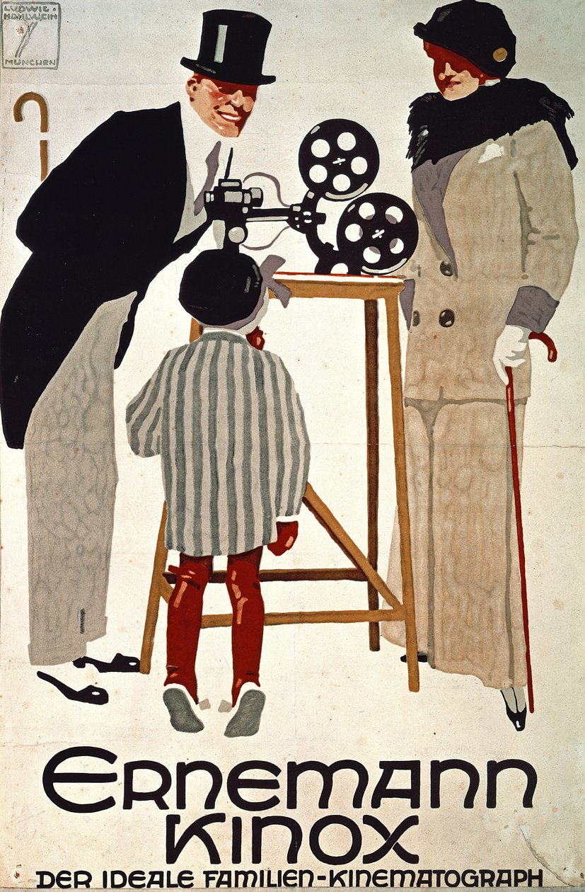 Ernemann Kinox, Der Ideale Familien Kinematograph, Deutschland von Ludwig Hohlwein