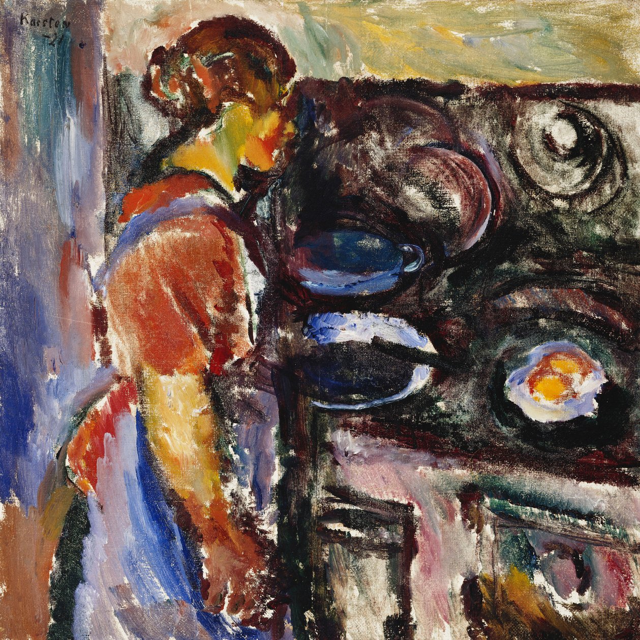 Mädchen in der Küche; Pike I Kjokken, 1921 von Ludvik Peter Karsten