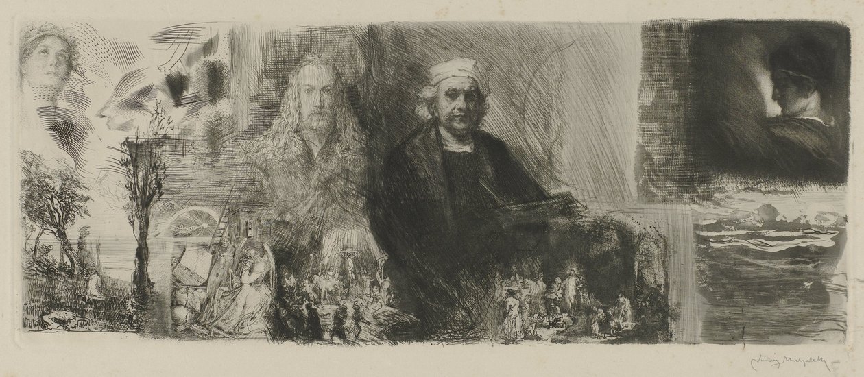 Werke von Rembrandt und Dürer in verschiedenen Drucktechniken von Ludwig Michalek